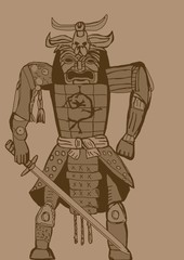 Fototapeta premium vintage samurai