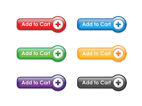 "ADD TO CART" BUTTONS (e-shopping order buy now my basket icons)