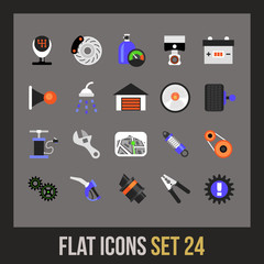 Flat icons set 24