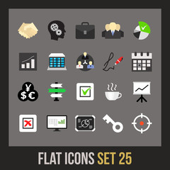 Flat icons set 25