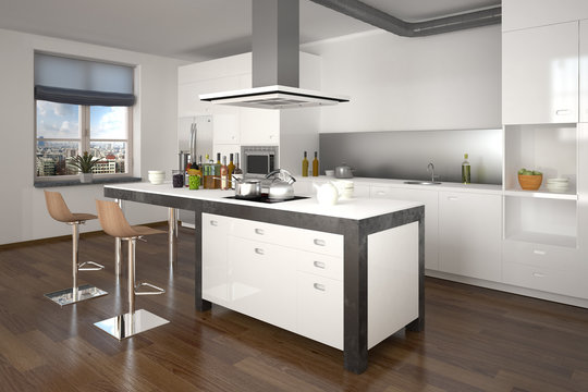 3D - Moderne Küche (III)