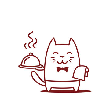 recommend clip art: Character waiter uniform and bow tie line art