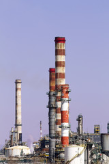 Fototapeta na wymiar Industrial oil refinery