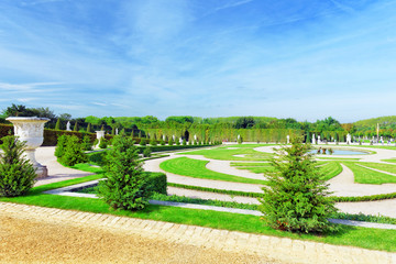 Fototapeta premium Beautiful garden in a Famous palace Versailles, Paris.