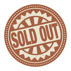 Obraz premium Abstract stamp or label with the text Sold Out written inside