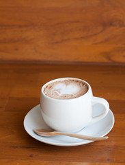 Cup of latte coffee