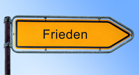 Strassenschild 6 - Frieden