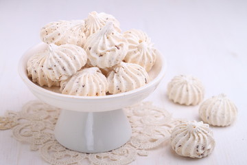meringue cake with chocolate chips