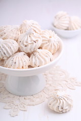 meringue cake with chocolate chips