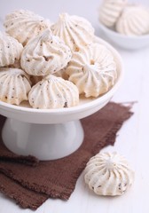 meringue cake with chocolate chips