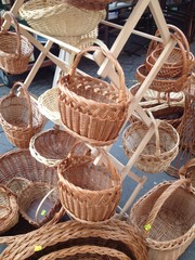 baskets on dolac market, croatia