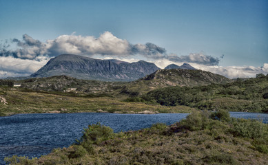 Fototapeta na wymiar Quinag Mountain in Sutherland, Scotland