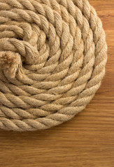 ship ropes on wood