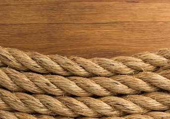 ship ropes on wood