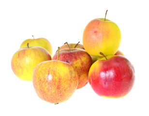 Ripe Red Apple Isolated on White Background.