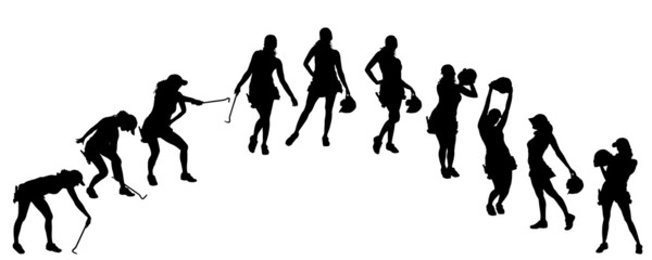 Vector silhouette of a woman.