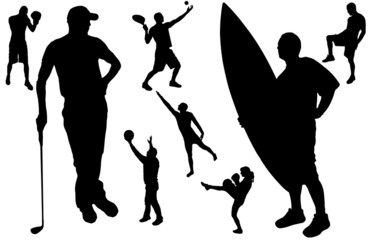 Vector silhouette of people.