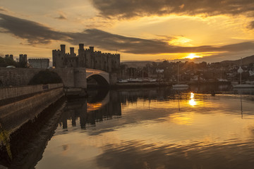 Conwy Castle At Sunset