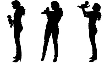 Vector silhouette of a woman.