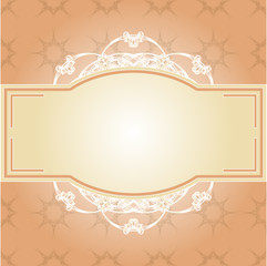 vintage frame on a light background