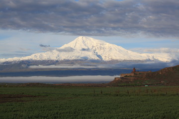 Khor Virap monastery near Ararat mountains, Armenia