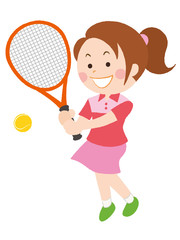 Obraz na płótnie Canvas テニス　女性