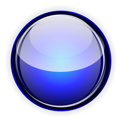 Blue glass button