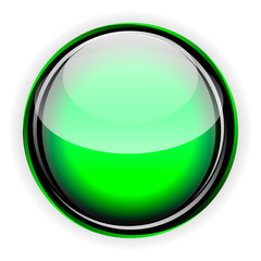 Green glass button