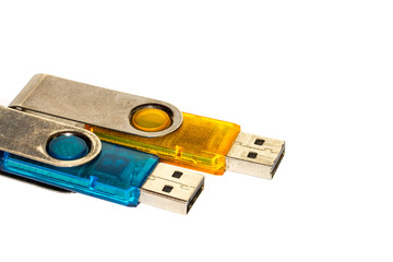 Portable Usb Flash Drive isolated on white background