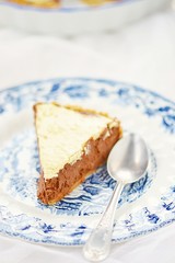 chocolate cheesecake slice