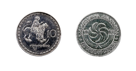 Coin 10 tetri GEL. Republic of Georgia