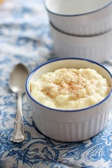 Rice pudding with cinnamon