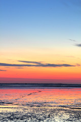 sundown over mudflat