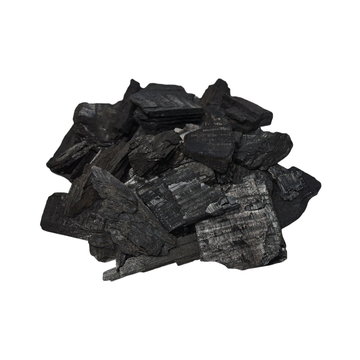 pile charcoal isolated on white background, xylanthrax