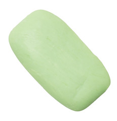 old soap on a white background