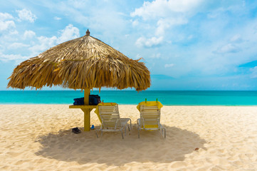Beautiful beach in Aruba, Caribbean Islands, Lesser Antilles