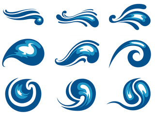 Fototapeta na wymiar wave symbols