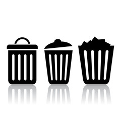 Trash bin vector icon