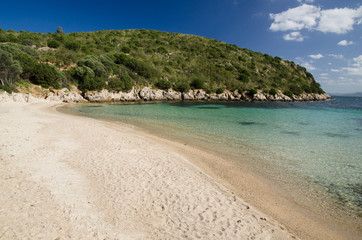 Fototapeta na wymiar Sardinia Cala Moresca bay, near Golfo Aranci