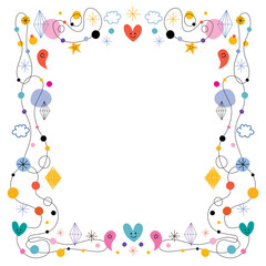 abstract art cute frame