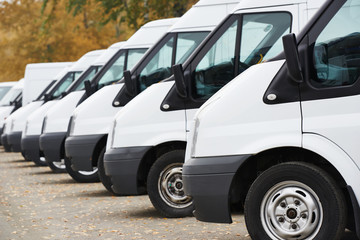 commercial vans in row © Kadmy