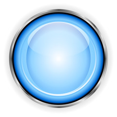 Blue glass button