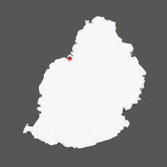 Map of Mauritius.