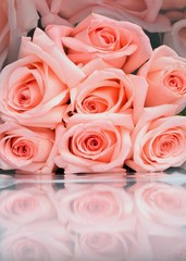 A bunch of flowers pink roses