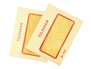 Two old telegram envelopes