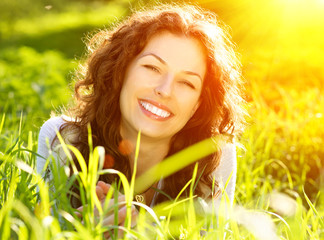 Beautiful Young Woman Outdoors. Enjoy Nature