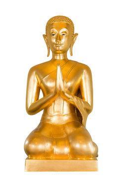 image of sitting buddha on isolated