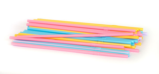 Colorful drinking straws.