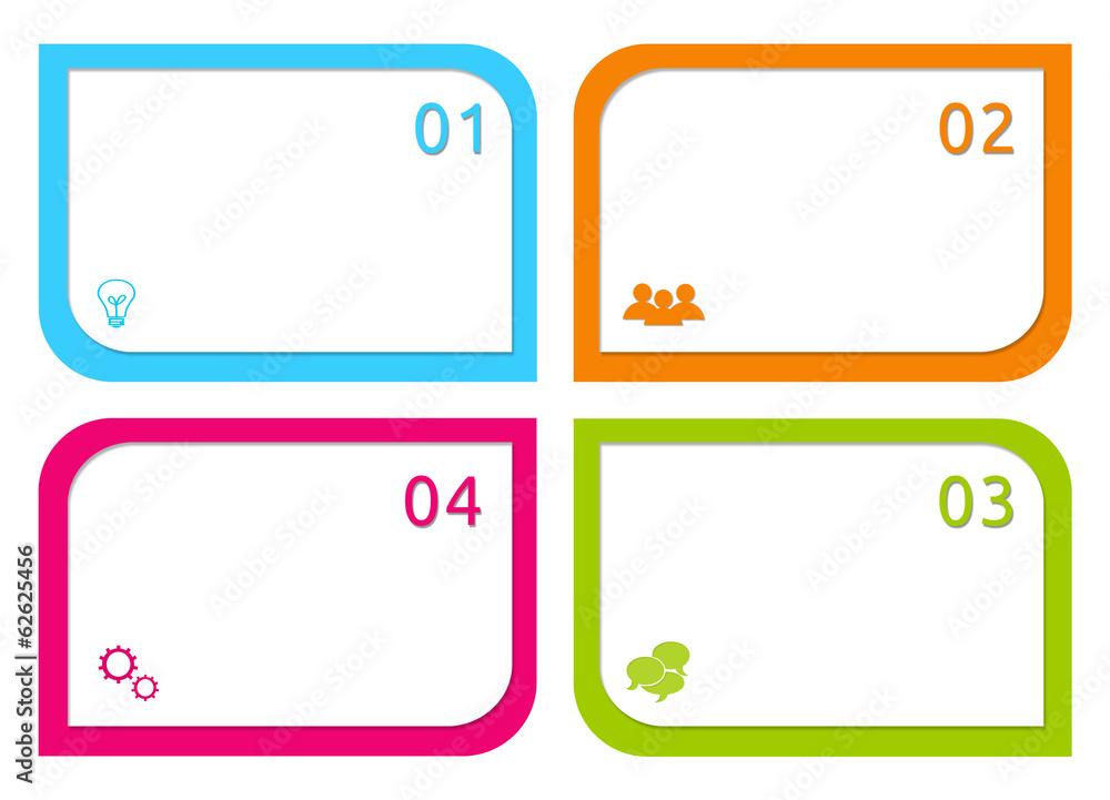 Poster design with rounded rectangles for web or marketing