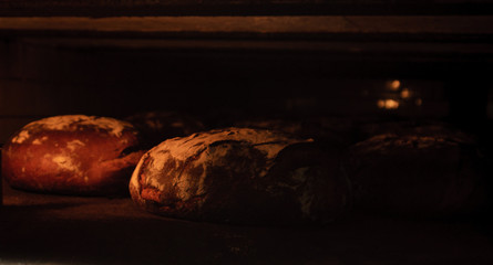 Bread in oven